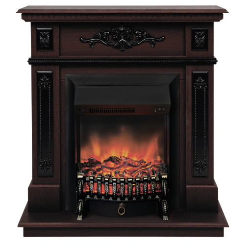 Электрокамин RealFlame Lilian DN орех с очагом Fobos Lux Black
