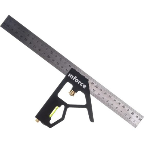 Угольник с уровнем Inforce 06-11-67 300мм