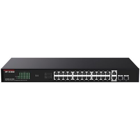 Неуправляемый PoE коммутатор IP-COM G1128P-24-250W с 24 Гигабитными портами PoE и 2 SFP портами