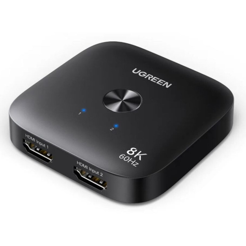 Переключатель UGREEN AW700 (65877) 8K 60Hz HDMI 2.1 Switch 2 In 1 Out черный