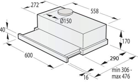 Вытяжка телескопическая Gorenje TH62E4X серебристый/серебристый