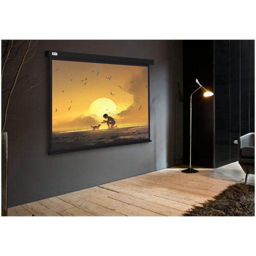 Экран Cactus CS-PSW-150X150-BK Wallscreen настенно-потолочный рулонный черный