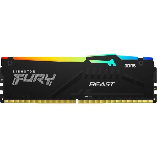 ОЗУ Kingston Fury Beast Black RGB 16GB KF552C40BBAK2-16 DDR5 5200 DIMM kit 2*8,Non-ECC, CL40, 1.25V, 288-pin RTL