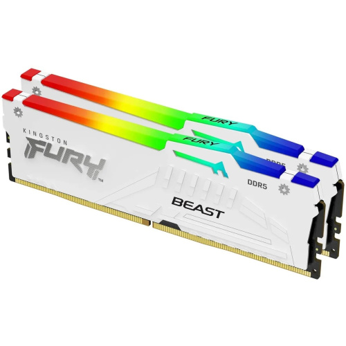 ОЗУ Kingston Fury Beast KF560C30BWEAK2-64 DDR5 - 2x 32ГБ 6000МГц, DIMM, White, Ret