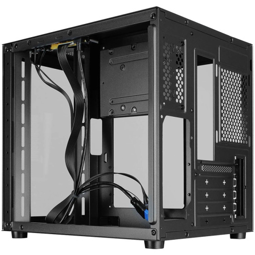 Корпус Ginzzu V100 закаленное стекло 1*USB 3.0,1*USB 2.0, AU mATX