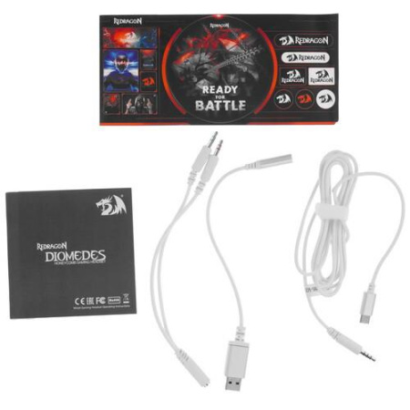 Проводные наушники Redragon Diomedes H388 белый