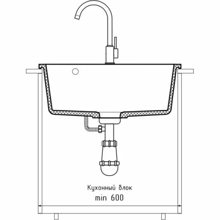 Мойка для кухни GRANFEST Urban 658 серый