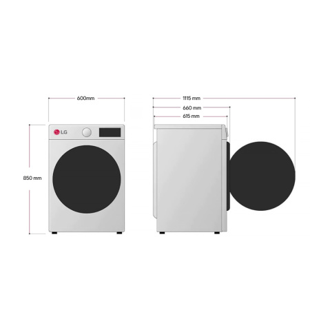 Сушильная машина LG DC90V3V6W белый