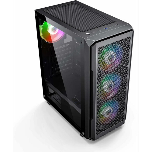 Корпус Accord 3338 черный без БП ATX 1xUSB2.0 1xUSB3.0 1xUSB3.1 audio bott PSU