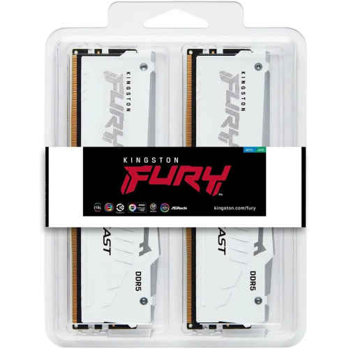 ОЗУ Kingston Fury Beast KF556C36BWEAK2-32 DDR5 - 2x 16ГБ 5600МГц, DIMM, White, Ret