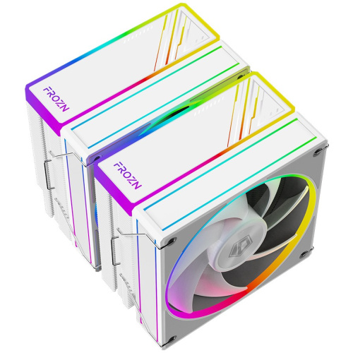 Кулер ID-Cooling Frozn A620 ARGB White Soc-AM5/AM4/1151/1200/2066/1700 4-pin 29.9dB Al+Cu 270W 1200gr LED Ret