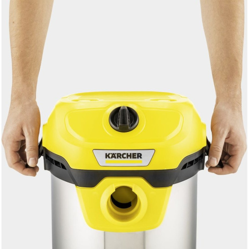 Строительный пылесос Karcher WD 2 Plus S V-15/4/18 желтый (1.628-050.0)