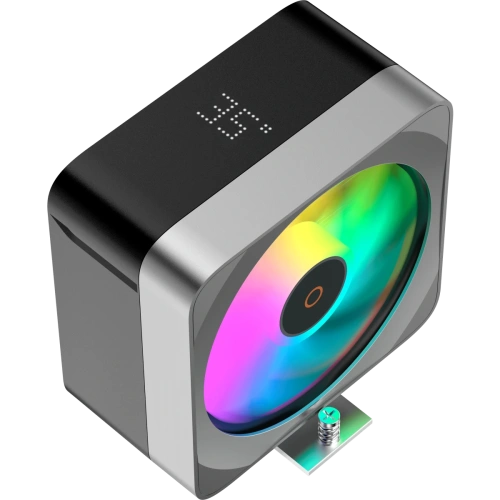 Кулер Ocypus Delta A40 EX BK Digital, 120mm ARGB Fan, Top Display Panel, 4 Heat Pipes, 4-PIN PWM, 500-1800 RPM, 29DBA, Hydro Bearing