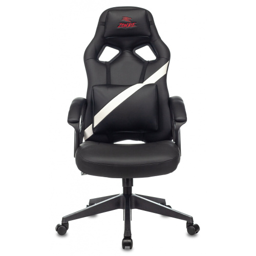 Кресло Zombie Driver WH эко.кожа черный/белый