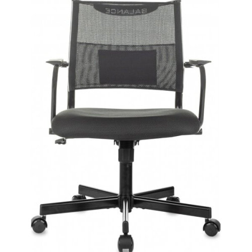 Кресло Бюрократ CH Balance-Low черный Elastic-102 TW-11 сетка/ткань низк.спин. крестов. металл черный