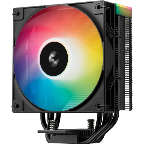Кулер DEEPCOOL AG400 BK ARGB V2 LGA1851/1700/1200/115X/AM5/AM4 (TDP 220W, PWM, ARGB Fan 120mm, 4 тепл. трубки, черный) Ret