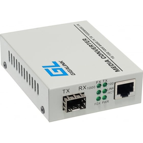 Медиаконвертер GIGALINK GL-MC-UTPG-SFPG-F.r2