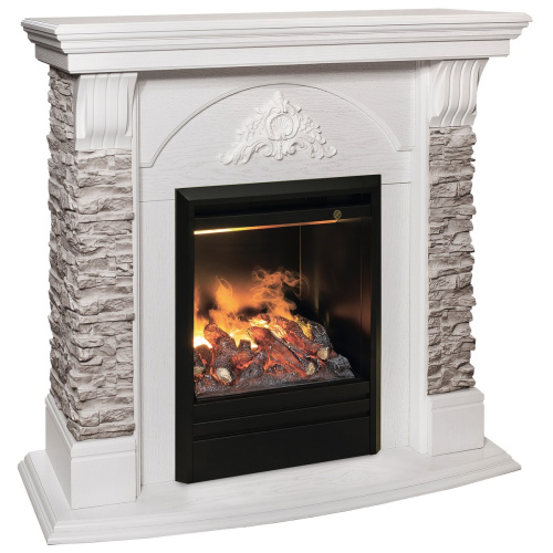 Электрокамин RealFlame Athena GR WT белый с очагом 3D Olympic