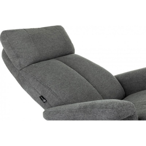 Кресло Бюрократ Baron с пуфом серый металл черный крестов