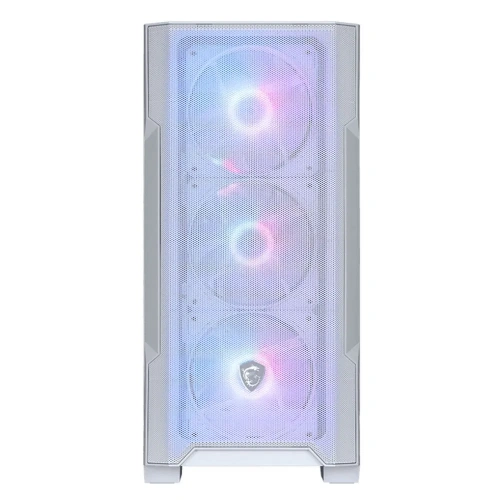 Корпус MSI Mag Forge M100R White (306-7G20W21-HH9) Mini-Tower, MATX, 1xUSB 3.0, 2xUSB 2.0, 4x120mm ARGB Fan, ARGB Control Board, Tempered Glass Window