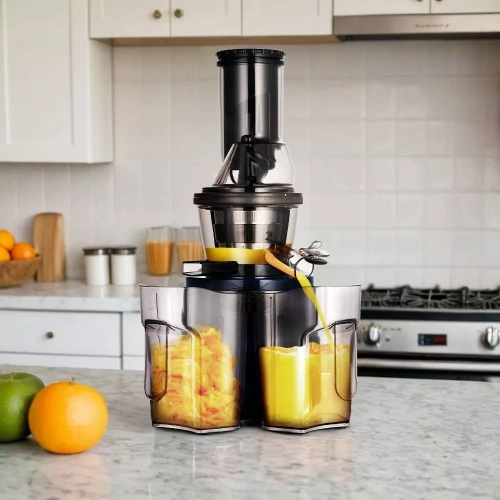 Соковыжималка KitFort КТ-1158 синий и черный