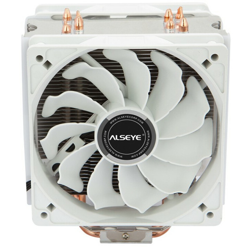 Кулер Alseye S120D-W Universal, TDP 135W, 2x120Fan, 4 heat pipe, White, PWM, RTL