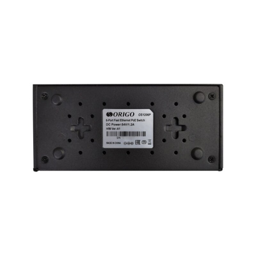 Коммутатор ORIGO OS1206P/A1A 4x100Base-TX PoE+, 2x100Base-TX