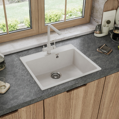 Кухонная мойка MAUNFELD Perla 580 MFQS-580W кремовый