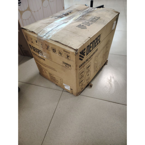 УЦ Генератор бензиновый DENZEL PS 33 (946834) (плохая упаковка, малые потертости на корпусе, замена прокладок)