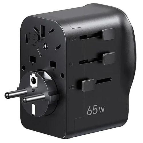 Переходник питания UGREEN S550 (55001) 65W Universal Travel Adapter Black
