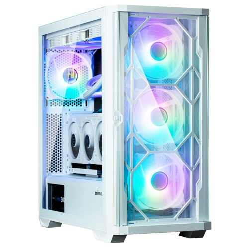 Корпус ZALMAN Z10 Duo White, ATX, White, Window, 2x3.5", 2x2.5", 2xUSB3.0, 1xUSB 3.1 Type-C, Front 3x120mm Infinity Mirror ARGB, Rear 1x120mm Infinity