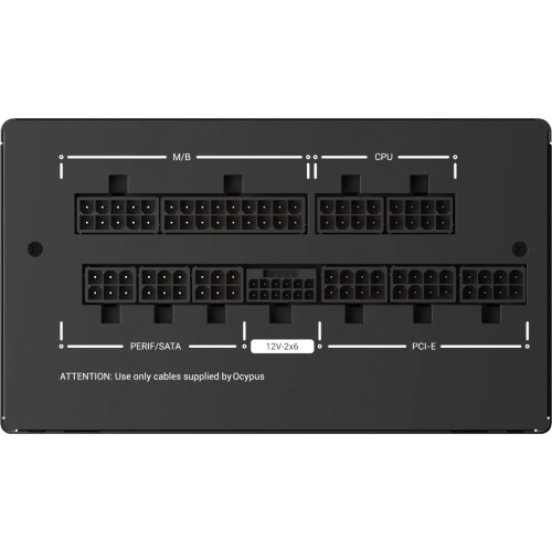 Блок питания Ocypus Iota P1000 1000W Black (Iota-P1000-G1FFBK024X-EU) (120mm, APFC, 80Plus Gold, Modular)