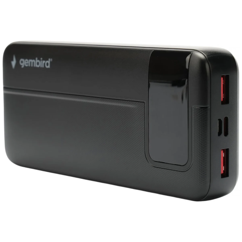 Портативный аккумулятор Gembird GPB-20Q 20000мАч, QC/PD, дисплей, черный