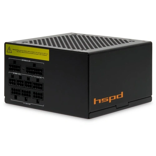 Блок питания HSPD HST-850GF-BK 850W 80+ Gold (ATX, 2.52, Full modular, 1x24(20+4)pin 600mm, 2xCPU 8(4+4)pin 700mm, 2xPCIe*2 8(6+2)pin