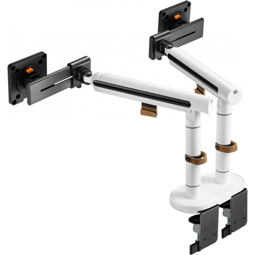 Кронштейн для мониторов Ultramounts UM 727W белый 17"-32" макс.9кг крепление к столешнице поворот и наклон