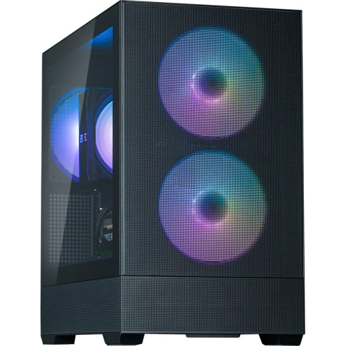 Корпус ZALMAN P30 Air, mATX, Black, Window, 2xCombo (3.5'' or 2.5''), 3x2.5", 1xUSB Type-C, 1xUSB3.0, Front 2x140mm ARGB, Rear 1x140mm ARGB