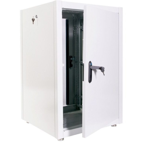 Шкаф коммутационный ЦМО ШТК-Э-18.6.6-13АА напольный 18U 598x600мм пер.дв.стекл металл серый