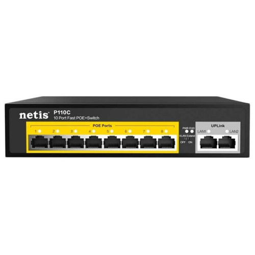 Коммутатор NETIS P110GH 10/100M 10Port 8POE+2XGE+SFP