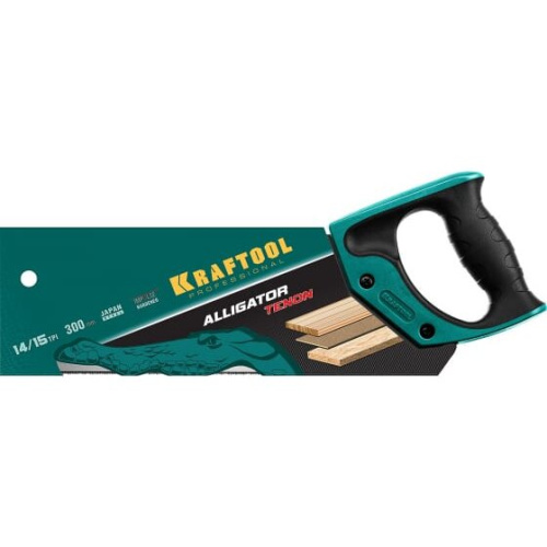 Ножовка KRAFTOOL 15228-30 KraftMax TENON с обушком для стусла 14 /15 TPI, 300 мм