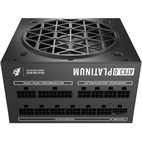 Блок питания 1STPLAYER NGDP Platinum 1000W Black (HA-1000BA3-BK) / ATX3.0, APFC, 80 Plus Platinum, SR + LLC + DC-DC, 120mm fan, full modular