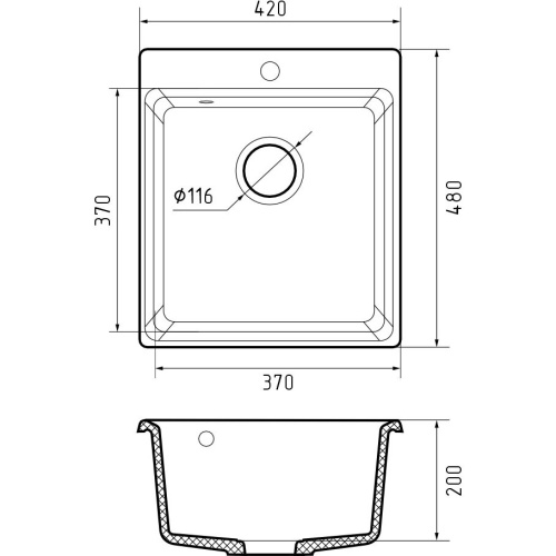 Кухонная мойка GranFest Level GF-LV-420 графит