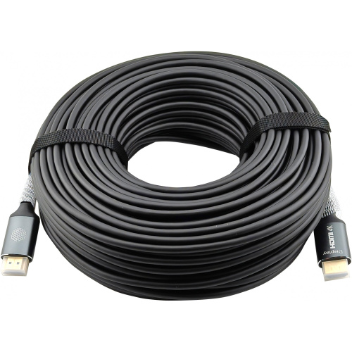 Кабель аудио-видео Cactus CS-HDMI-AOC-2-50 HDMI(m)/HDMI(m) 50м позолоч.конт. черный