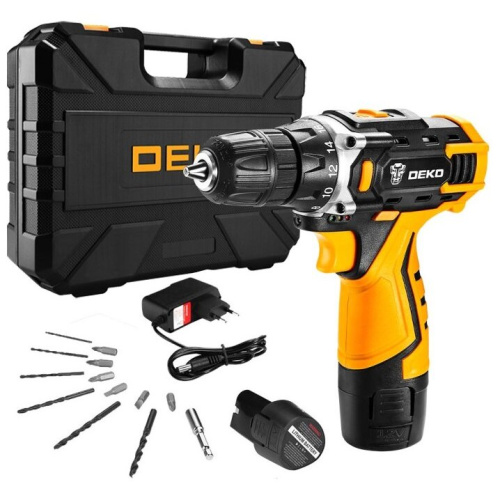 Дрель-шуруповерт Deko DKCD12FU-Li SET3 аккум. (063-4173)