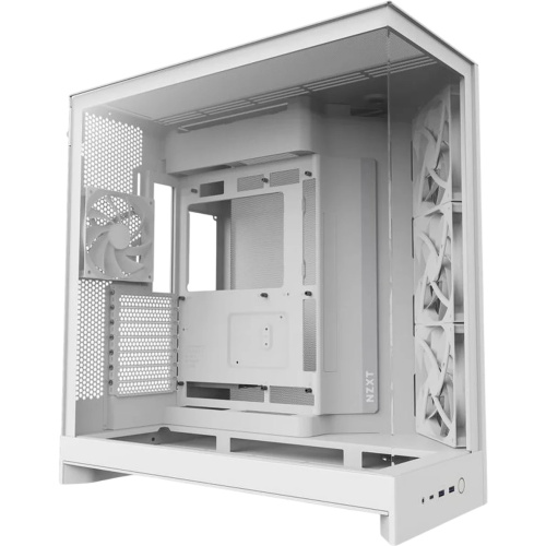 Корпус NZXT H9 Flow RGB+ (CM-H92FW-P1) без БП (2025), Midi-Tower, TG, 6x140mm + 1x120mm RGB, 2xUSB-A 3.2 1xUSB-C E-ATX, ATX, mITX White