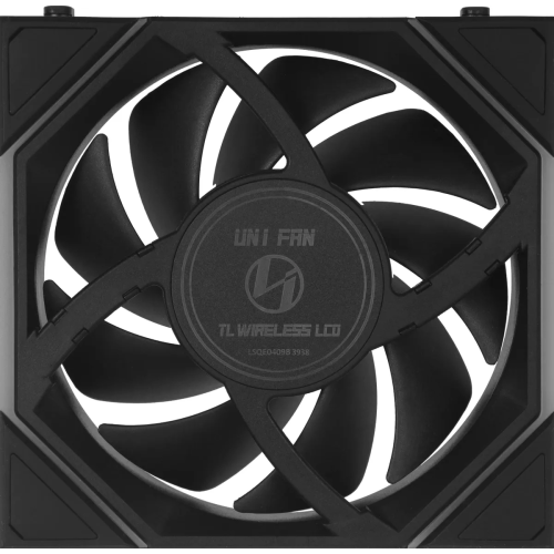 Вентилятор Lian-Li Uni Fan TL Wireless LCD 120 LCD Reverse ARGB (G99.12RTLLCD1W1B.R0) 120х124x28 черный 4-pin 31дБ Ret