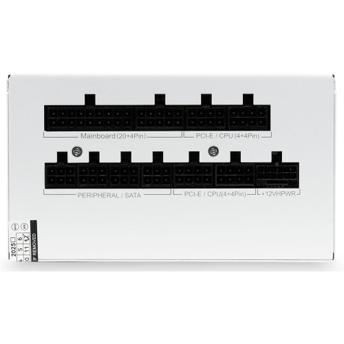 Блок питания HSPD HSK-850GF-WH 850W 80+ Gold (ATX, 3.1, PCIe 5.1, Full modular, 1x24(20+4)pin mesh 550mm, 2xCPU 8(4+4)pin 700mm, 2xPCIe*2 8(6+2)pin 60