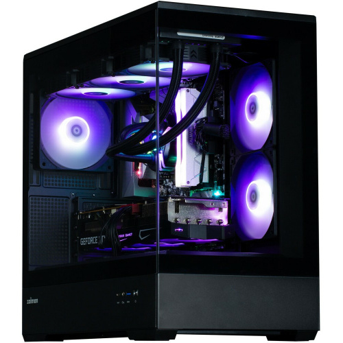Корпус ZALMAN P30, MATX, Black, Window, 2x3.5", 3x2.5", 1xUSB TYPE-C, 1xUSB3.0, Side 2x120mm ARGB, Rear 1x120mm ARGB