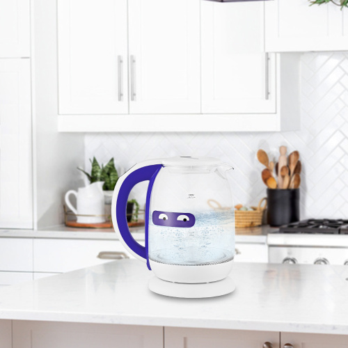 Чайник Kitfort КТ-6140-1 белый/фиолетовый