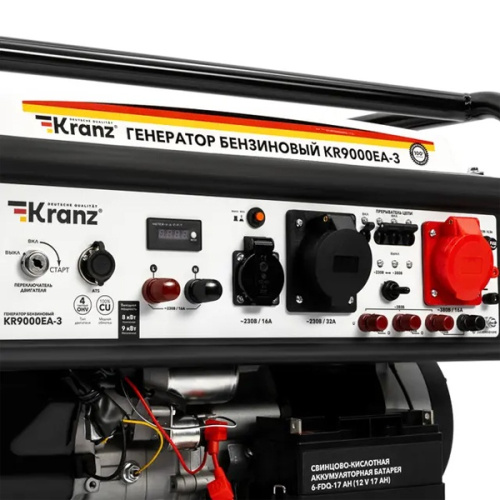 Генератор бензиновый Kranz KR-16-1140 KR9000EA-3