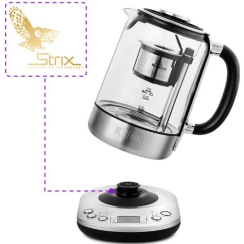 Чайник Kitfort KT-6116 нерж/черный